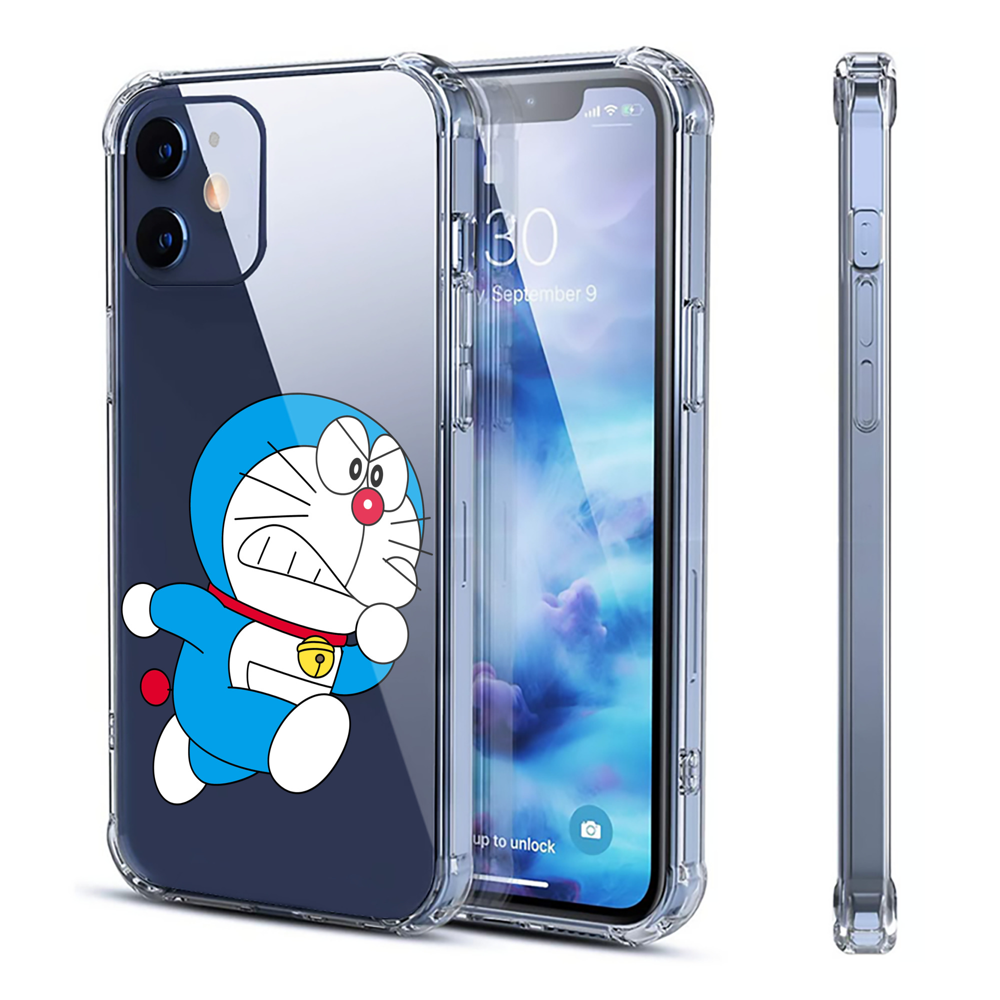 （画像用） ドラえもん Doraemon 【iPhone 12シリーズ対応】透明スマホケース（クリアソフトケース）